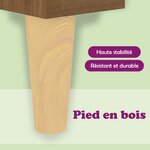 vidaXL Tables de chevet pieds en bois 2 Pièces Chêne marron 40x30x50 cm