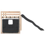 vidaXL Lit superposé sans matelas avec toboggan blanc noir 90x190 cm