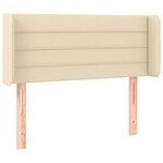 vidaXL Tête de lit à LED Crème 103x16x78/88 cm Tissu