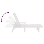 vidaXL Transat Blanc 195 5 x 53 x 98 5 cm HDPE