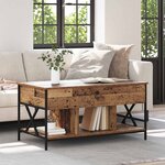 vidaXL Table basse Bois Ancien 100 x 55 x 48 5 cm Bois d'ingénierie
