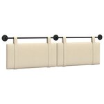 vidaXL Tête de lit suspendue Crème Tissu