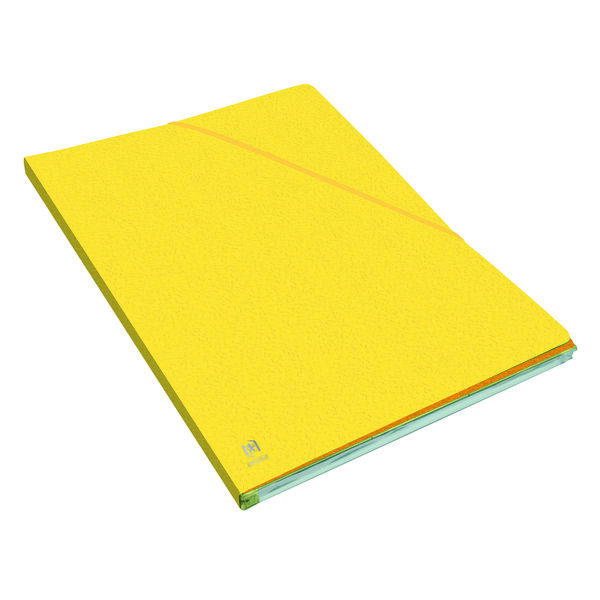 Dossier oxford alpina grande capacité dos 1 5 cm jaune - lot de 10