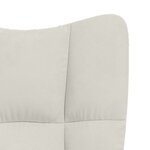 vidaXL Chaise de relaxation Blanc crème Velours