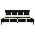 vidaXL Cadre de lit avec LED noir similicuir 120 x 200 cm