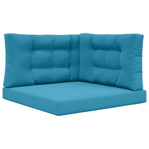 vidaXL Coussin de canapé d'extérieur 3 Pièces Bleu royal Polyester
