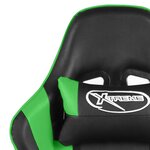 vidaXL Chaise de jeu pivotante Vert PVC