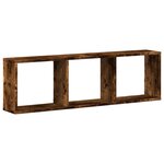 vidaXL Armoire murale 100x16x30 cm chêne fumé bois d'ingénierie