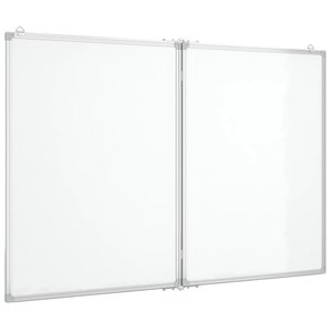 vidaXL Tableau blanc magnétique pliable 120x100x1 7 cm aluminium