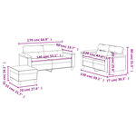 vidaXL Ensemble de canapés 3 Pièces avec coussins beige tissu microfibre