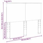 vidaXL Tête de lit Blanc brillant 120 cm Bois d'ingénierie