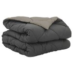 vidaXL Duvet d'été simple Gris clair et anthracite 220 x 140 cm