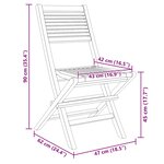 vidaXL Chaises de jardin pliantes lot de 6 47x62x90cm bois massif teck