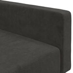 vidaXL Canapé-lit à 2 places gris foncé velours