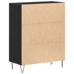 Buffet vidaXL Noir Chêne 69 5x34x90 cm Bois d'ingénierie