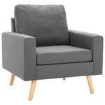 vidaXL Ensemble de canapés 2 Pièces Tissu Gris clair