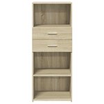 vidaXL Buffet haut chêne sonoma 50x42 5x124 cm bois d'ingénierie