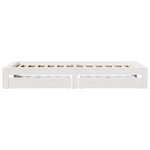 vidaXL Cadre de lit sans matelas blanc 75x190 cm bois de pin massif