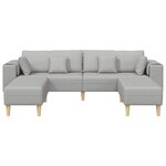 vidaXL Canapé 3 Pièces Gris nuage 250 x 188 x 76 cm tissu