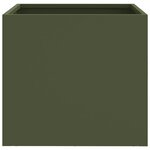 vidaXL Jardinières 2 Pièces vert olive 32x30x29 cm acier