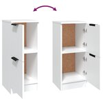 vidaXL Buffets 2 Pièces blanc 30x30x70 cm bois d'ingénierie