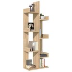 vidaXL Bibliothèque Chêne sonoma 48x25 5x140 cm Bois d’ingénierie
