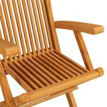 vidaXL Chaises de jardin avec coussins rouge bordeaux lot de 3 Teck