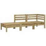 vidaXL Canapé de jardin avec coussins et repose-pied 3 places