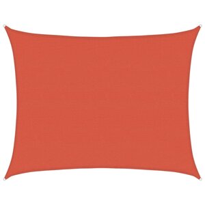 vidaXL Voile d'ombrage 160 g/m² Terre cuite 6x8 m PEHD