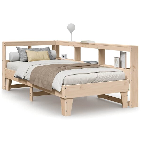vidaXL Lit bibliothèque sans matelas 100x200 cm bois massif de pin