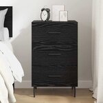 vidaXL Cabinet de chevet Chêne noir 40 x 40 x 66 cm Bois d'ingénierie