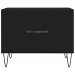 vidaXL Tables basses 2 Pièces noir 50x50x40 cm bois d'ingénierie