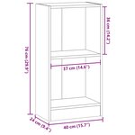 vidaXL Bibliothèque sonoma gris 40x24x76 cm bois d'ingénierie