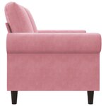 vidaXL Canapé à 2 places Rose 120 cm Velours