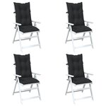 vidaXL Ensemble de coussins de chaise à dossier haut 4 Pièces