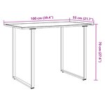 vidaXL Table de jardin Marron 100x55x70 cm DPC et Acier