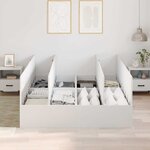 vidaXL Cadre de lit Blanc 190 x 140 x 31 5 cm Bois d'ingénierie