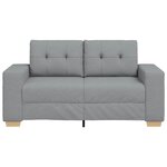 vidaXL Canapé causeuse gris clair 120 cm tissu