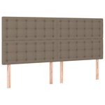 vidaXL Sommier à lattes de lit avec matelas Taupe 160x200 cm Tissu