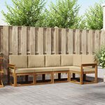 vidaXL Ensemble de canapés d'extérieur 5 Pièces Naturel et Beige
