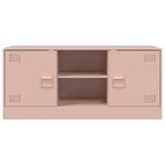vidaXL Meuble TV rose 99x39x44 cm acier