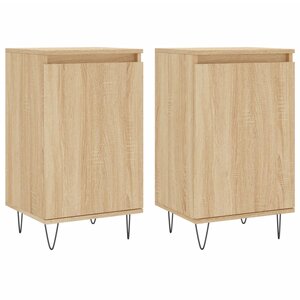 vidaXL Buffets 2 Pièces chêne sonoma 40x35x70 cm bois d'ingénierie