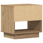 vidaXL Table de nuit avec tiroir 2 Pièces chêne artisanal 45 x 34 x 44 cm