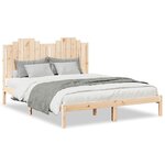vidaXL Cadre de lit extra long sans matelas 160x220 cm bois massif