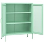 vidaXL Armoire de rangement Vert menthe 80x35x101 5 cm Acier
