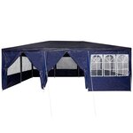 vidaXL Tente de fête Bleu  Blanc 600 x 400 x 266 cm Polyester  Acier