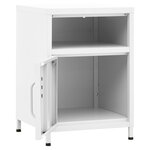 vidaXL Table de chevet Blanc 35x35x51 cm Acier