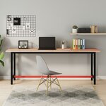 vidaXL Dessus de bureau 200x55x2 5 cm bois massif de hêtre