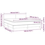 vidaXL Sommier à lattes de lit et matelas et LED Gris clair 180x200 cm