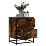 vidaXL Table de chevet chêne fumé 40x31x50 cm bois d'ingénierie